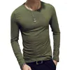 T-shirt da uomo 2023 T-shirt da uomo elastica O-Collo girocollo manica lunga da uomo per uomo T-shirt in lycra Abbigliamento uomo Top di alta qualità