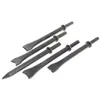 Hulpmiddelen 5 stcs / Lot Accessoires Hard 45# Steel Solid Long Air Chisel Impact Head Support Pneumatisch gereedschap voor het verwijderen / roesten van verwijdering