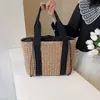 Bolsas de mão e bolsas de palha de praia de verão tecer bolsas femininas bolsas de ombro boêmias para mulheres viagens de compras 230424