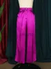 Pantalon Femme Capris Femme Taille Haute Pantalon Large Grande Taille Brillant Fuchsia Satin Pantalon Droit Long Palazzo Casual Pantalon À La Mode 2023 Été Nouveau J230605