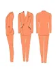Męskie garnitury jeden przycisk 2 sztuki dla mężczyzn Orange Wedding 2023 Formalne niestandardowe Tuxedo Grooms Homme Gentleman Business Busines