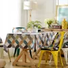 Tafelkleed Scandinavische stijl katoenen ruit moderne eenvoud stofdichte tafelkleed voor eetkamer theetafel tafelblad decoratie R230605