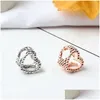 Charms Rose Gold Or Sier Color Heart Charm Bead Fashion Women Jewelry Stunning Design European Style Fit For Pandora Bracelet Panza0 Dhwdr