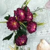 Artificial Chrysanthemum Bouquets - DIY Wedding & Home Decor. 7-Fork Floral Arrangement for Parties, Gardens, Photography.