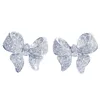 Charme Simple Argent Aiguille Éblouissant Cristal Boucles D'oreilles Pour Les Femmes S925 Timbre Aiguille De Mariage Plata Bijoux R230605