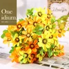 Dekorativa blommor 20 Artificial Dancing Orchid Bouquet Home Decoration Living Room Table Vase Flower Arrangement Fake