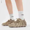 Mode trending mesh boot svart vit unisex pojkvänner sneakers par som kör sportdesigner skor med låda