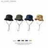 2022 sombrero de cubo para mujer Panamá moda visera transpirable sombrero de protección de pescador sombreros de verano sombreros de sol de playa L230523