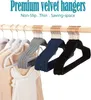 Fluwelen hangers 50 stuks vilten hangers antislip voor jas kledingrekken QH44