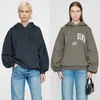 Women Designer Hoodie Letter Print Wash Water Stir Fry Hooded Sweatshirt Snöflinga Löst tröja Tröja