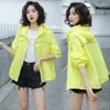 Jaquetas de corrida Roupas de proteção solar Feminino Seção fina Cor sólida Summer Riding Skin Blusão Korea Ins Short