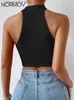 Damen Tanks Camis NORMOV Sexy Casual Tank Top Frauen Basics Nahtlose Streetwear Gerippte Gestrickte Crop Tops Laufen Workout Fitness Weste Top Weibliche T230605