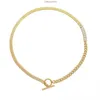 2023 Real U Fashion 18K Gold Fashion Jewelry Naszyjnik dla kobiet w tennis biżuteria Akcesoria nastolatków