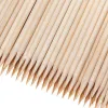 Wholesale100X Nail Art Orange Wood StickS Cuticle Pusher Remover Art Beauty Tool New All wooden push