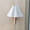 Wall Lamp Wooden Japan Style Light Lamps Petal Cloth LED Sconce With E27 Bulb Base For Bedroom Hallway Indoor Bedside Women