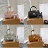 2023 boston mini bolsa de ombro feminina bolsa de couro real genuíno travesseiro bolsa de alça bolsas femininas tote mc estampagem de luxo bolsas femininas de grife com cavalo