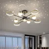 Kroonluchters leidden Noordse luxe sterrenprojectie kroonluchter verlichting voor woonkamer slaapkamer appartement creatieve woning decoratieve lampen