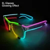 LED Light Sticks Colorful Neon Glasses Glowing Flashing Rave Party Luminous Toys For Adult Children Supplies 230605