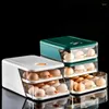 Storage Bottles Drawer Type Egg Organizer With Detachable Tray Stackable Refrigerator Eggs Container Kitchen Dumplings Food Box