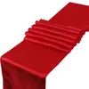 Table Runner 10Pcs/Set Satin Table Runner 30cm x 275cm For Wedding Party Event Banquet Home Table Decoration Supply Table Cover Accessories 230605