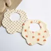 Bibs Burp Cloths Summer feeding 6-layer cotton yarn pet print Saliva towel newborn Korean style baby bib G220605