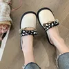 Baotou halbe Hausschuhe Frauen Sommer tragen Mode Senior Schleife Sandalen ohne Absatz faule Sandalen Damenschuhe Damenschuhe Schuhe