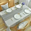 Tovaglia moderna con cuciture a colori diversi stampa rettangolare per la decorazione della casa da tavolo Copri tavolini impermeabili R230605