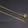 Chains Pure 999 24K Yellow Gold Chain Men Women Curb Link Necklace