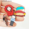 Pins Brooches Kawaii Anime South Park Figure Brooch Cartoon Brooch South Park Eric Cartman Butt Badge Pin Pen Bag Hanging Ornament Gift T230605