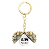 Keychains Keychain Pendant Sunflower Papa Bear Father's Day Holiday Gift Custom