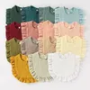 Bibs Boys and Girls Lace Soft Cotton Adjustable bibs Baby Burp Cloths Children's feeding Saliva towels G220605