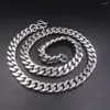 Chains Solid 925 Sterling Silver Necklace 12mm Curb Link Chain For Men 23.6" 240-245g