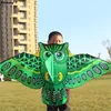 Drachenzubehör, fliegende bunte Cartoon-Eule mit 110 cm langer Leine, Kinderspielzeug für draußen, 230605