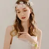 Haarspangen Spitze Blume Stoff Stirnbänder Hochzeit Zubehör handgemachte Blumenperle Strass Kopfbedeckung Ornament für Braut Mädchen