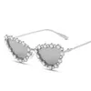 OEM Chine Commerce de gros UV400 Femmes Diamond Cat Eye Lunettes de soleil Dames Strass Lunettes de soleil