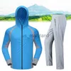 Outdoor Shirts New Clothes Fishing Shirt Jacket Ice Silk Quick Dry Sports Clothing Sun Protection Face Neck Anti-uv Breathable Fishing Hooded J230605