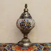 Lampes de table Mosaïque Lampe Turquie Style Vintage Art Verre Abat-Jour Décoratif Chambre Salon Romantique Café À La Main Veilleuse