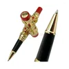 Jinhao Classic Dragon Phoenix Rollerball Pen Metal Carving Embossing Heavy Golden Red Voor Office School Home