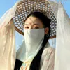 Schals Elegante Hanfu Gesichtsschleier Chinesische Accessoires, die atmungsaktive Anti-Ultraviolett-hängende Ohren für Frauen abdecken