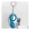 Alarm Systems 130Db Egg Shape Self Defense Girl Women Security Protect Alert Personal Safety Scream Loud Keychain Alarms Drop Delive Dhz8F