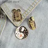 Pins Broches Japanse film stripfiguur Witte Draak Faceless Mannelijke Emaille Legering broche Gelakt broche Pin Embleem T230605