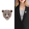 Brooches MITTO DESIGNED FASHION JEWELRIES AND ACCESSORIES BLACK ENAMEL RHINESTONES PAVED LEOPARD HEAD HIGH-GRADE DRESS BROOCH