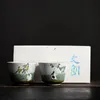 TeAware 2pcs/Lot sevimli tavşan Çin çay fincanı seramik kung fu çay fincanı güzel greenteware bir fincan çay töreni