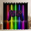 Cortina de jogo de impressão digital 3D gamepad gamer cortinas de janela para quarto sala de estar cortinas de tamanho personalizado para crianças