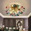 Lustres Couleur Cristal Plafond Lustre Pour Salon Chambre Branche Conception Lumière Moderne LED Décoration Intérieure Lampes