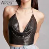 Tanks pour femmes Camis Akyzo Femmes 2023 Sexy Metal Selled