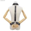 PU Leather Behind Back Hand SM Collar BDSM Bondage Restraints Slave Training Hand Binding SM Toys For Couple Games L230518