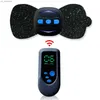 Massage Stickers Portable USB Chargeable Electric Neck Cervical Shoulders Massager with Remote Control for Fatigue Pain Relief L230523