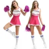 Cheerleader Cheerleader Suit Ulzzang Cosplay per ragazze Cheerleader Fancy Dress Outfit High School Uniform Costume musicale Pompon S-XL 230603