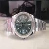 Relógios masculinos Verde menta Relógio azul turquesa padrão Pit masculino BP Factory Crystal V2 versão 2813 Mecânico Date Dive Wimbled2500